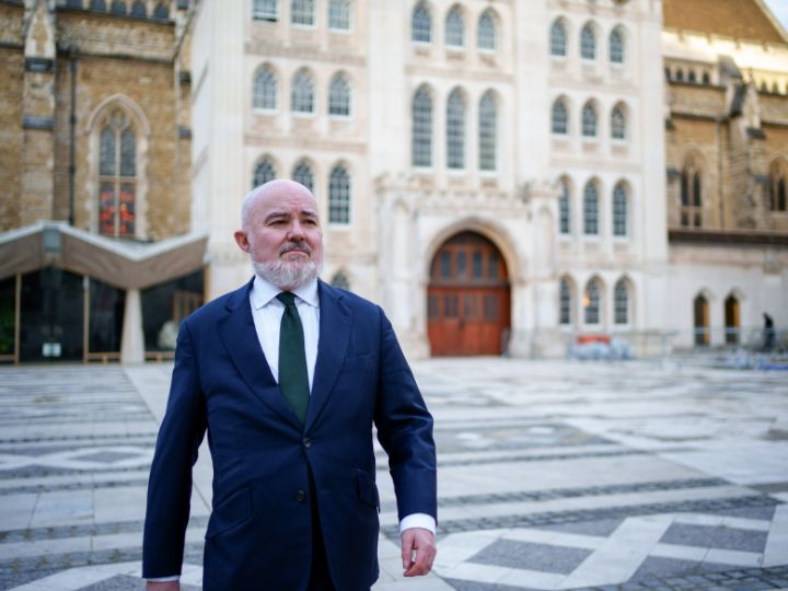 Mark Glover outside City Hall