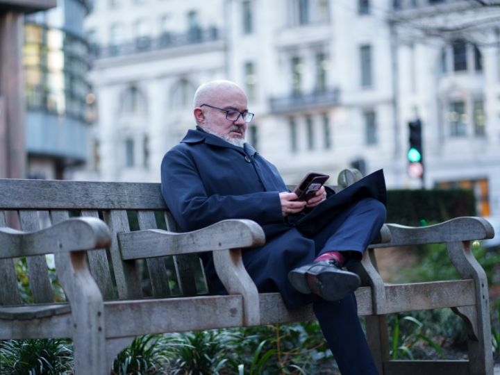 Mark Glover sitting at bench