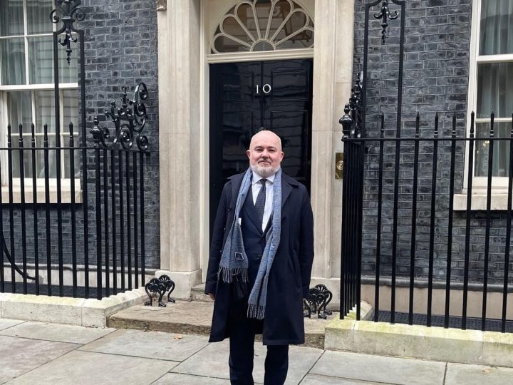 Mark Glover outside of Downing Street